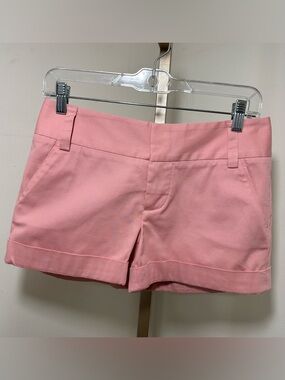 Alice + Olivia Pink Cuffed Tailored Shorts